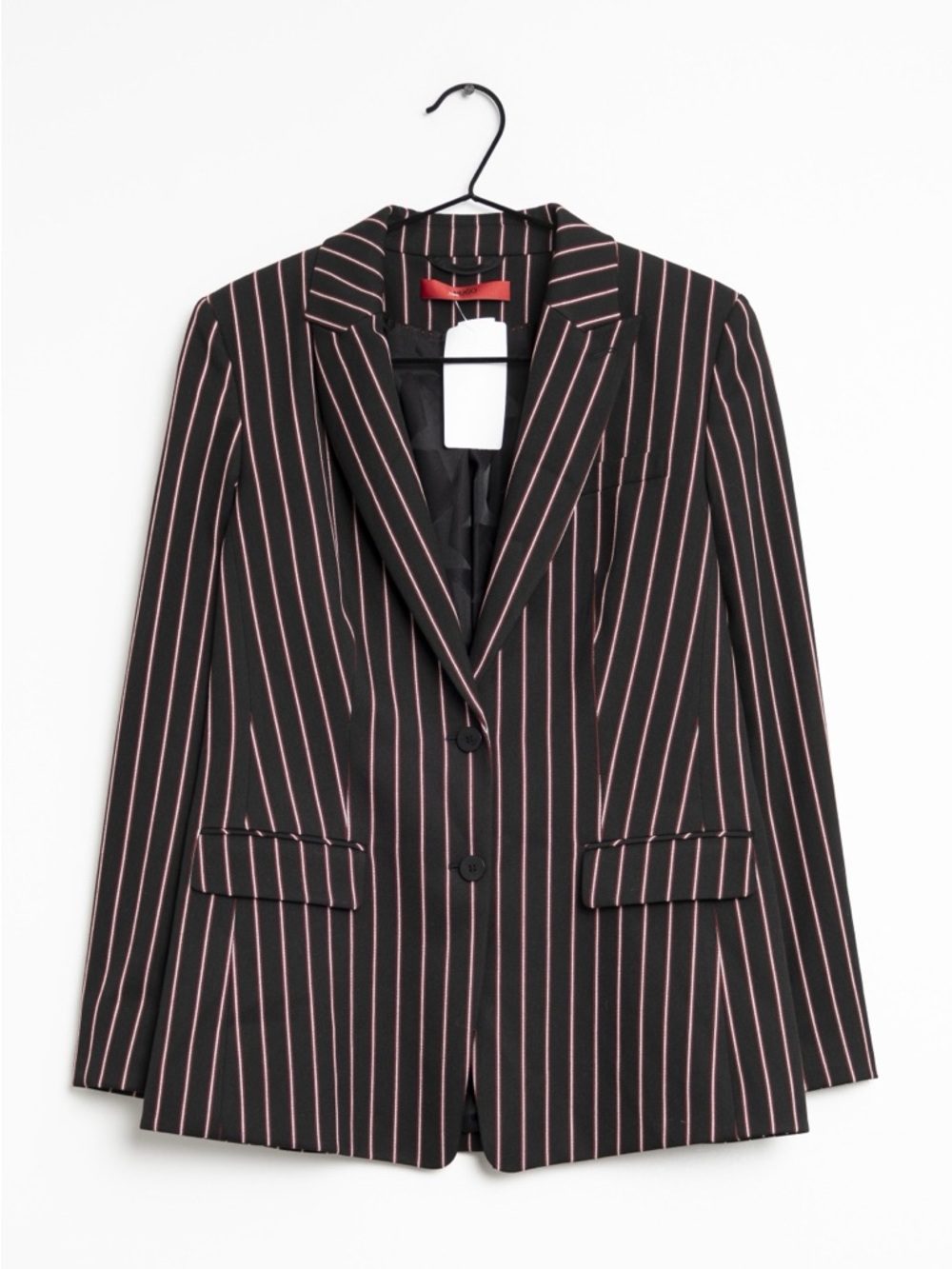New Hugo boss women’s pant suit Black with red & white stripes. Size 4 pant suit